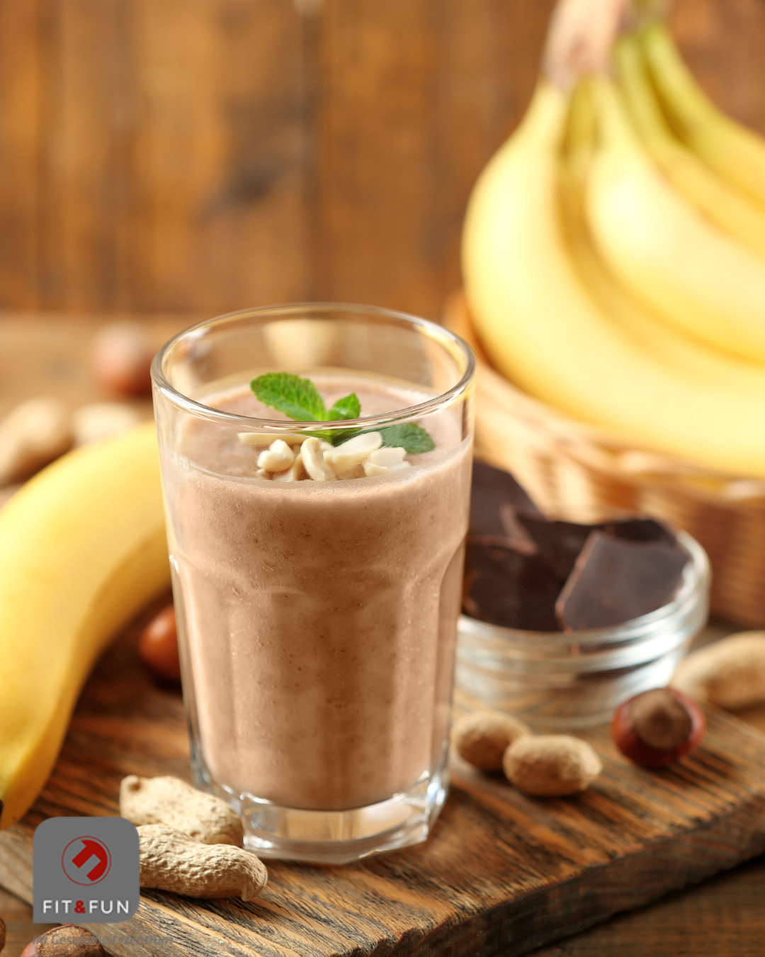 🥤 Erdnuss-Schoko-Proteinshake – ganz ohne Pulver!