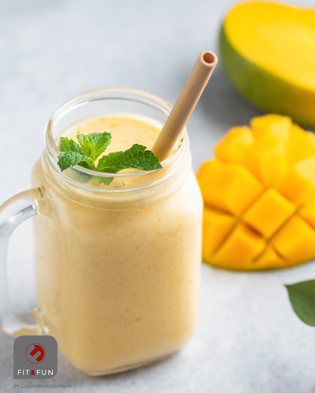Sommer-Feeling im Glas – Mango-Protein-Smoothie 🥭