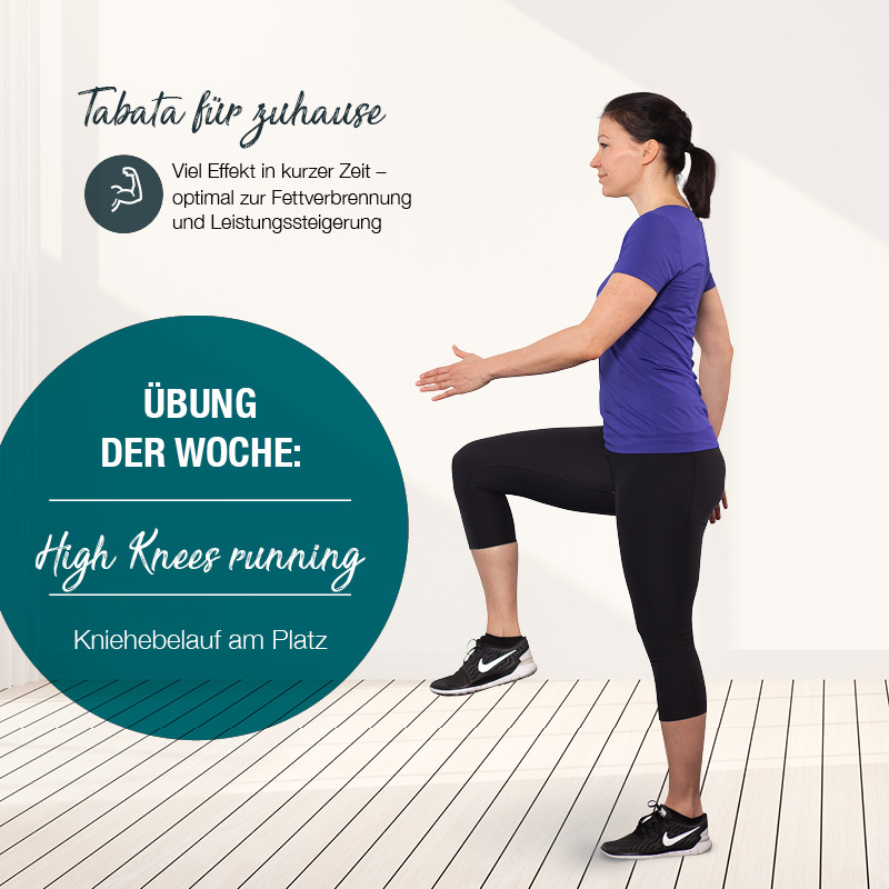 TABATA ÜBUNG der WOCHE HIGH KNEES